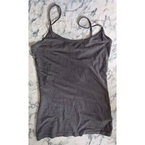Forever 21 Cami Tank Top Small Gray Spaghetti Strap Minimalist Stretch Basic